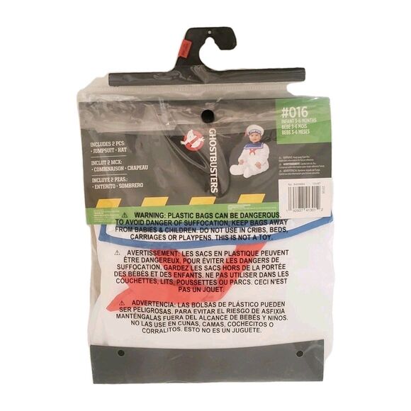 New Ghostbusters Baby Halloween Costume Stay Puft Marshmallow Man Size 3-6 Mons - Picture 2 of 12